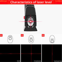Nivel cu laser multifuncțional Orizont Măsură verticală Bandă cu laser Dispozitiv de nivelare Alinier Rigle standard Instrumente de construcție