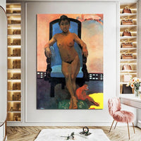 Hand Painted Art Oil Painting Paul Gauguin Javanese Ana Impressionism People Nude Abstract Living Decors