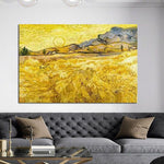 Manu Painted Van Gogh The Harvester in the Rye Oil Painting on Canvas Impressionist Wall Art