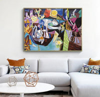 لوحة بيكاسو الشهيرة مرسومة يدويًا على القماش لوحة فنية جدارية للرسم الزيتي