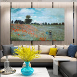 Håndmalet Monet Impression Valmuer Abstrakt oliemaleri Arts Decoration