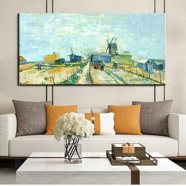 Hand Painted in the Montmartre Vegetable Garden Vincent Van Gogh Hand Painted Oil Paintings Abstract Room Decors
