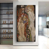 Ručno oslikane Gustav Klimt Vodene zmije II Ulje na platnu Soba veličina platna