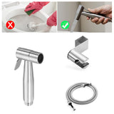 Handheld Toilet Bidet Sprayer Set Anal Vagina Flushing Hygienic Shower Spray Gun Stainless Steel Hand Bidet Faucet Toilet Shower