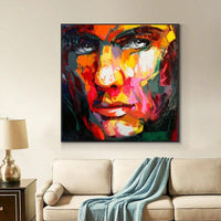 Nielly Francoise Artwork Hand Painted Abstract oil painting on canvas Wall Figure Face Art Modern Posters
