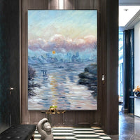 Χειροποίητη ελαιογραφία Claude Monet Τοπίο Abstract Mpression Famous Arts Διακόσμηση δωματίου