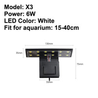 Светодиодна лампа за аквариум с щипка за аквариум LED Осветление за растения за отглеждане на водни сладководни аквариумни лампи Водоустойчив 220V EU щепсел