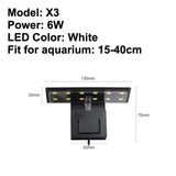 Luz de aquário de LED para aquário com clip para plantas LED para cultivo de iluminação Lâmpadas de aquário de água doce à prova d'água 220V plugue UE
