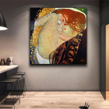 Handgemalte Kunst Gustav Klimt Danae Ölgemälde auf Leinwand Wandkunst