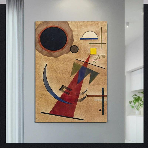 Hand Painted Oil Paintings Wall Art Vasily Kandinsky Rot in Spitzform Famous Paintings Decor