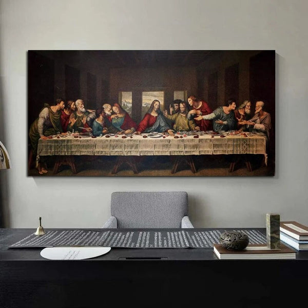 Hand Painted Oil Paintings Classical Art Canvas Christian Wall Art for Da Vinci Last Supper