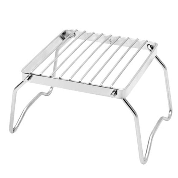 Portable Gas Stove Stand Rack Lightweight Stainless Steel Mini Foldable Stove Bracket Backpacking Fire Rack Stand