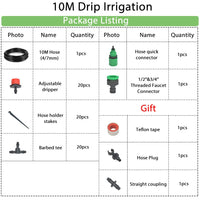 Drip Irrigation System Self Watering Irrigation Kits Home Garden Greenhouse Automatic Watering Hose Micro Drip Set Spray Devices