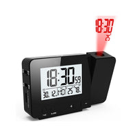 Žadintuvo projekcija Skaitmeninis stalo laikrodis LED projektorius Snaudimo laikmatis Pažadinimas Dvigubas žadintuvo foninis apšvietimas Temperatūros ir drėgmės ekranas