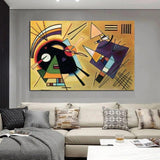 Handmålade vintage Wassily Kandinsky berömda abstrakta oljemålningar Canvas Wall Art Presents