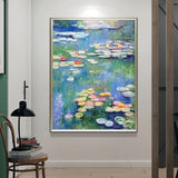 Pictură în ulei faimosul Monet pictat manual Nufăr Canvas Art Modern Home Wall Decorative Pictures