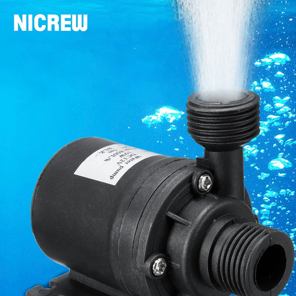 Aquarium Mini Water Pump Ultra-Quiet Lift 5M 800L/H Brushless Motor Submersible Water Pump Fish Tank Garden Tools 12V/24V