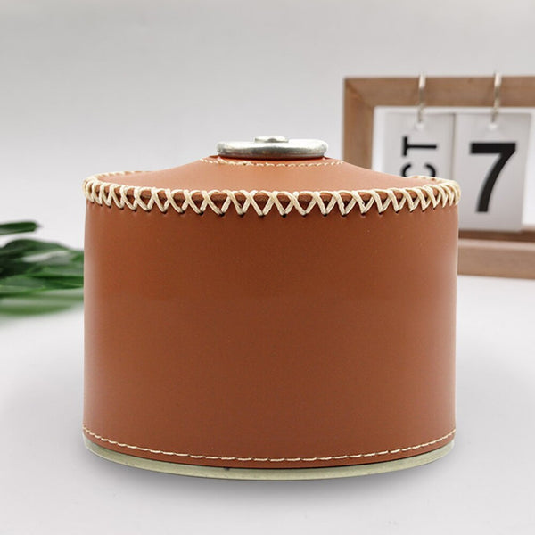 Gas Tank Cover PU Leather Retro Outdoor Camping Canister Fuel Decorative Protective Case Storage Bag Gasoline Tank Protector