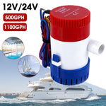 12V 24V bomba de porão 500gph 1100gph bomba de água de porão submersível para barco a motor hidroavião barco de pesca aquário piscina
