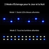 Aquarium LED-Licht Wasserdichte Süßwasser-Pflanzenwachstumsbeleuchtung Weiße und blaue LED-Aquarium-Lampe 16W für 45-61cm Aquarium