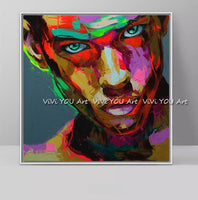 Nielly Style Francoise ArtWork Hand Painted Oil painting Face picture Art Women Modern Abstract on Canvas