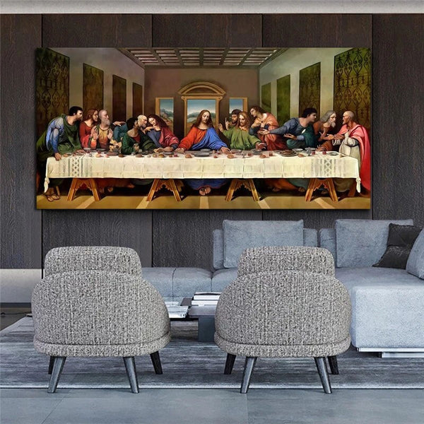Hand Painted Art Oil Paintings Da Vinci Classical Art Last Supper Canvas Christian Wall Art for