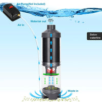 Fish Tank Fish Manure Collector Aquarium Sewage Collector Fish Toilet Fully Transparent Automatic Cleaning Filter 4W-10W