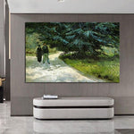 Hand Painted Van Gogh Famous Oil Painting Poet's Garden Canvas Wall Art Decoration