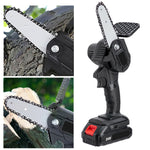 24V 650W 4 Inch Mini Electric Chainsaw Cordless Protable Rechargeable Chain Saw Woodworking Pruning One-handed Garden Tools Saw