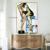 Hand Painted Modern abstract Figures Art picasso Body Nude Wall Canvas Oil Paintings Drawing Decoration