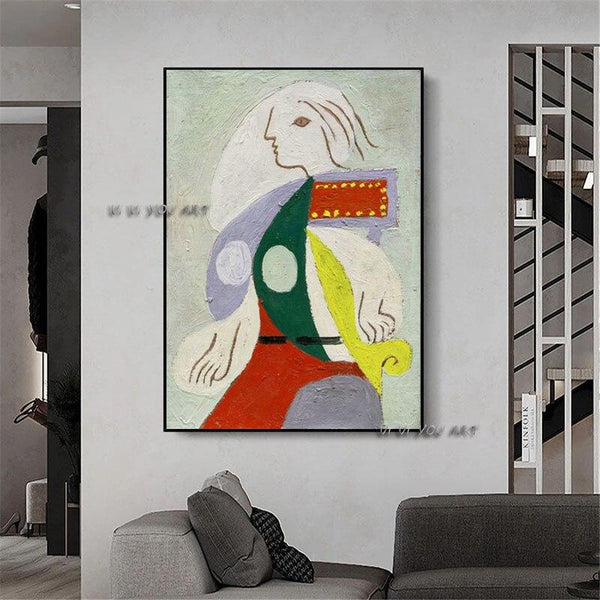 Wall Art Hand Painted Picasso Famous Portrait of Marie Therese Walter Bedroom ArtWork