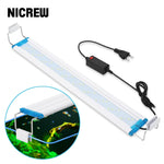 Lâmpada de clipe de luz LED para aquário Slim Aquarium White & Blue Iluminação LED à prova d'água brilhante tanque de peixes Lâmpadas para cultivo de plantas 18-58 CM