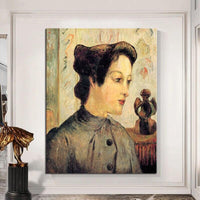 Paul Gauguin Hand Painted Oil Painting Woman with Hairstyle Figure Classic Retro Abstracts Decor