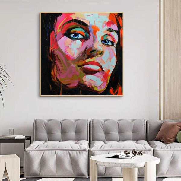 Hand Painted Francoise Nielly Palette knife portrait Face Oil painting Character figure canva wall Art picture As