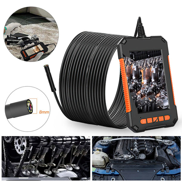 1080P Endoscope Camera Full HD 4.3 inch Screen 8 LED 8mm Lens Inspection Camera IP67 Snake Camera Endoscope for Car Sewer Inspection