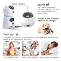 Automatic Dog Cat Feeder Food Dispenser Pet Auto Feeder Dogs Cats Drinker with Voice Recording LCD Screen Dry Food Bowls