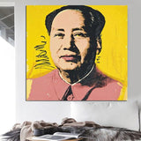 Pinturas al óleo pintadas a mano Andy Warhol Mao Zedong retrato de personaje arte de la pared decoraciones de lienzo