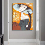 Hand Painted Oil Paintings Picasso People Abstract Wall Art Canvas Abstract For Hotel Decors