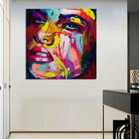 Palette Knife Face Painting Portrait Impasto Figure On Canvas Hand Painted Francoise Nielly Style Art For Decoration