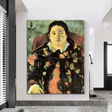 Paul Gauguin Hand Painted Oil Painting Portrait of Susan Bainbridge Figure Retro Abstract Aisle Decor