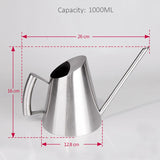 400/1000/1500ML Stainless Steel Watering Can Household Pot Gardening Tool Long Mouth Watering Device Sprinkling for Plant Flower
