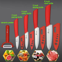 Kitchen Knives керамика Кук 3 Мартаны 4 Пайдалуу 5 тилүү 6Chef Knife Cooking Tools жашылча Blade