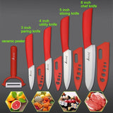 Kitchen Knives керамика Кук 3 Мартаны 4 Пайдалуу 5 тилүү 6Chef Knife Cooking Tools жашылча Blade