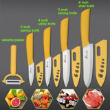 Virtuvės peiliai Keramikinis virėjas 3 Paring 4 naudingumas 5 pjaustymas 6Chef Knife Virimo įrankiai Peilis Daržovės