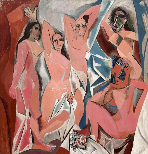 Les Demoiselles d'Avignon 1907 Pablo Picasso HQ Canvas Print Painting Famous Artwork