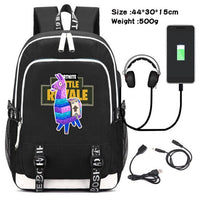 Cool Fortnite Game Canvas Student Office Backpack Εξωτερική διεπαφή USB
