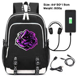 Cool Fortnite Game Canvas Student Office Backpack Outdoor USB Interface
