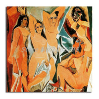 Pablo Picasso Les Demoiselles Avignon 1907 HQ Impressió sobre llenç Art de paret