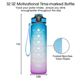1L Портативная спортивная бутылка для воды, маркер времени, герметичная крышка с откидной крышкой, чашка для воды, спорт на открытом воздухе, фитнес, питьевая бутылка с соломинкой