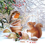 DIY 5D Diamond Painting Σκίουρος Ζώο Diamond Bird Μωσαϊκό Διακόσμηση σπιτιού
